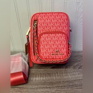 Michael Kors Jet Set Medium Signature Logo Crossbody Bag